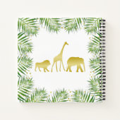 Carnet Gold Safari Animaux premier anniversaire (Dos)