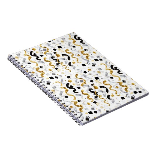 Carnet Gold Silver Black Confetti (Côté Droit)