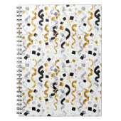 Carnet Gold Silver Black Confetti (Devant)