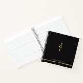 Carnet Gold Treble Clef Music Office Enseignant élégant (Intérieur)