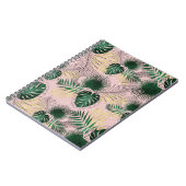 Carnet Gold tropical leaves et doddles design (Côté gauche)