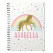 Carnet Gold Unicorn Girls (Devant)