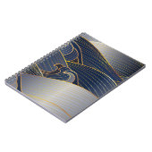 Carnet Gold Wave Lines, Vintage Abstrait. (Côté gauche)