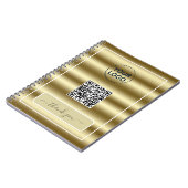 Carnet Gold Waves QR Code Votre logo ici (Côté gauche)