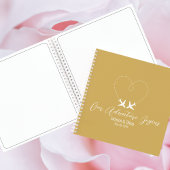 Carnet Gold & White Mariage, deux avions forment un coeur