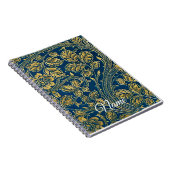 Carnet Golden Blue Elegance (Côté Droit)