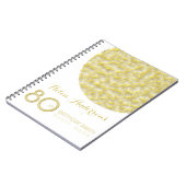 Carnet Golden Circle 80th Birthday Party Guest Book (Côté gauche)