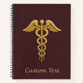 Carnet Golden Double Snake Caduceus (Devant)