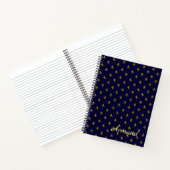 Carnet Golden Fleur de Lis sur Navy Blue (Intérieur)