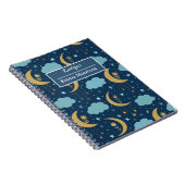 Carnet Golden Floral Boho Moon Recette personnalisée (Côté Droit)