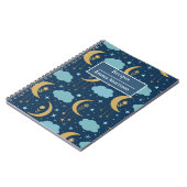 Carnet Golden Floral Boho Moon Recette personnalisée (Côté gauche)