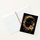 Carnet Golden Floral Ornate Frame Notebook (Intérieur)