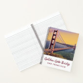Carnet Golden Gate Bridge San Francisco Peinture Vintage (Intérieur)