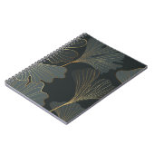 Carnet Golden Ginkgo : Luxueux Déco Floral. (Côté gauche)