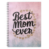 Carnet Golden Hearts Script tendance Meilleur Maman jamai (Devant)