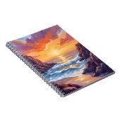 Carnet Golden Horizon | Ocean Sunset Watercolor (Côté Droit)