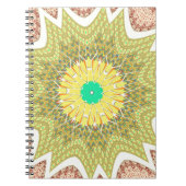 Carnet gOLDEN JAUNE motif tribal d'origine africaine (Devant)