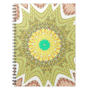 Carnet gOLDEN JAUNE motif tribal d'origine africaine