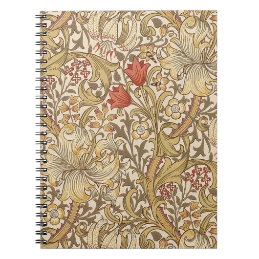 Carnet Golden Lily Version Motif 2 Par William Morris (Devant)