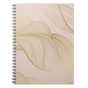 Carnet Golden Lines : Luxury Vintage Motif.