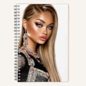 Carnet Golden Mesh Glam Girl Spiral Notebook (Recto)