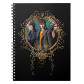 Carnet Golden Newt, Tina, and Leta Art Deco Portrait (Devant)