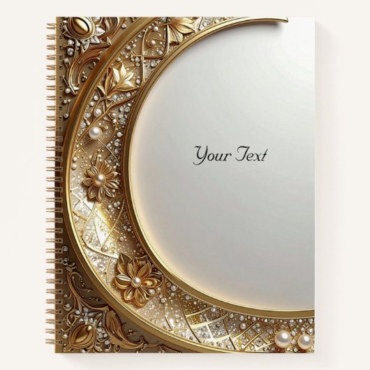 Carnet Golden Ornate Frame Notebook (Devant)