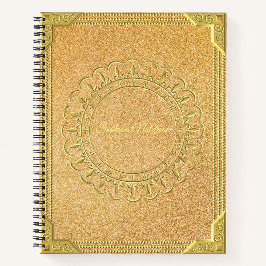 Carnet Golden Personnalisable Baroque (Devant)