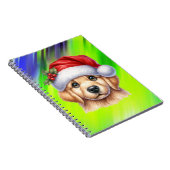Carnet Golden Retriever Chien avec le Père Noël Style-825 (Côté Droit)