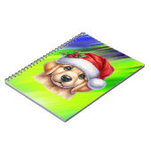 Carnet Golden Retriever Chien avec le Père Noël Style-825 (Côté gauche)