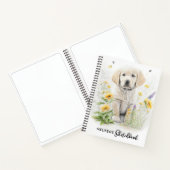 Carnet Golden Retriever Chien mignonne Fleurs de chiot Aq (Intérieur)