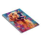 Carnet Golden Retriever coloré (Côté Droit)