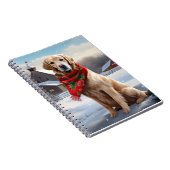 Carnet Golden Retriever Dog in Snow Christmas (Côté Droit)