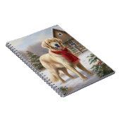 Carnet Golden Retriever Dog in Snow Christmas (Côté Droit)