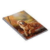 Carnet Golden Retriever en automne Leaves automne Inspire (Côté Droit)
