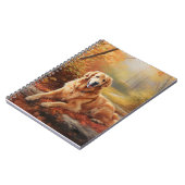 Carnet Golden Retriever en automne Leaves automne Inspire (Côté gauche)