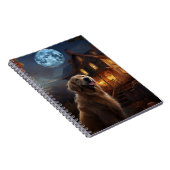 Carnet Golden Retriever Halloween effroi (Côté Droit)