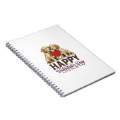 Carnet Golden Retriever Joyeuse Saint-Valentin (Côté Droit)