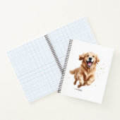 Carnet Golden Retriever Joyeux Jouer Fun Jumping En Air (Intérieur)