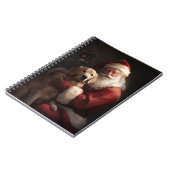Carnet Golden Retriever with Santa Clause Christmas (Côté gauche)