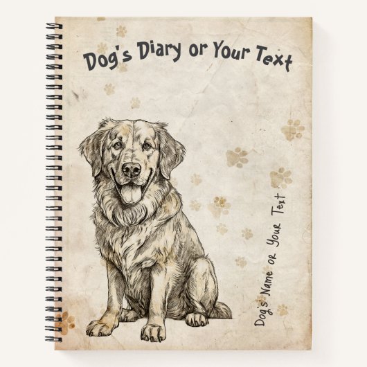 Carnet Golden Retriever's Diary (Devant)