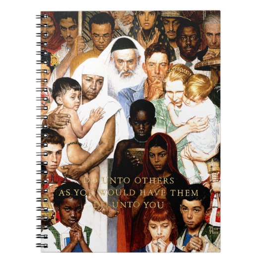 Carnet Golden Rule (Do to other) par Norman Rockwell (Devant)