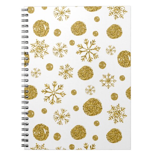 Carnet Golden Snow Flakes 1 (Devant)