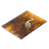 Carnet Golden Sunset Heron Marsh Reflection Art (Côté gauche)