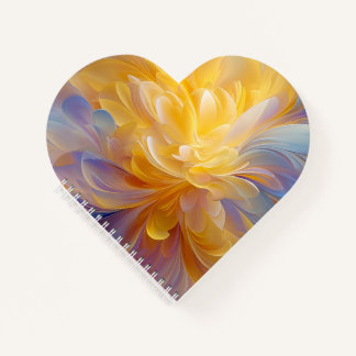 Carnet Golden Symphony of Blooming Abstract Petals