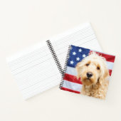 Carnet Goldendoodle avec drapeau américain (Intérieur)