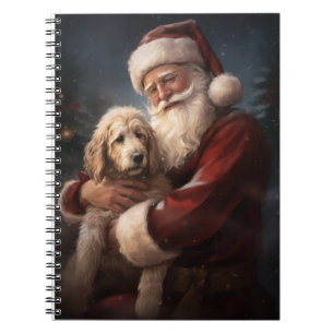 Carnet Goldendoodle avec Noël Festif du Père Noël