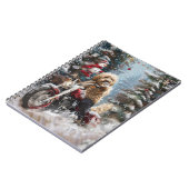 Carnet Goldendoodle Chien équitation Moto Noël (Côté gauche)