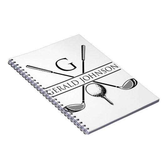 Carnet Golf Design Monogramme Modèle (Côté Droit)