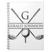 Carnet Golf Design Monogramme Modèle (Devant)